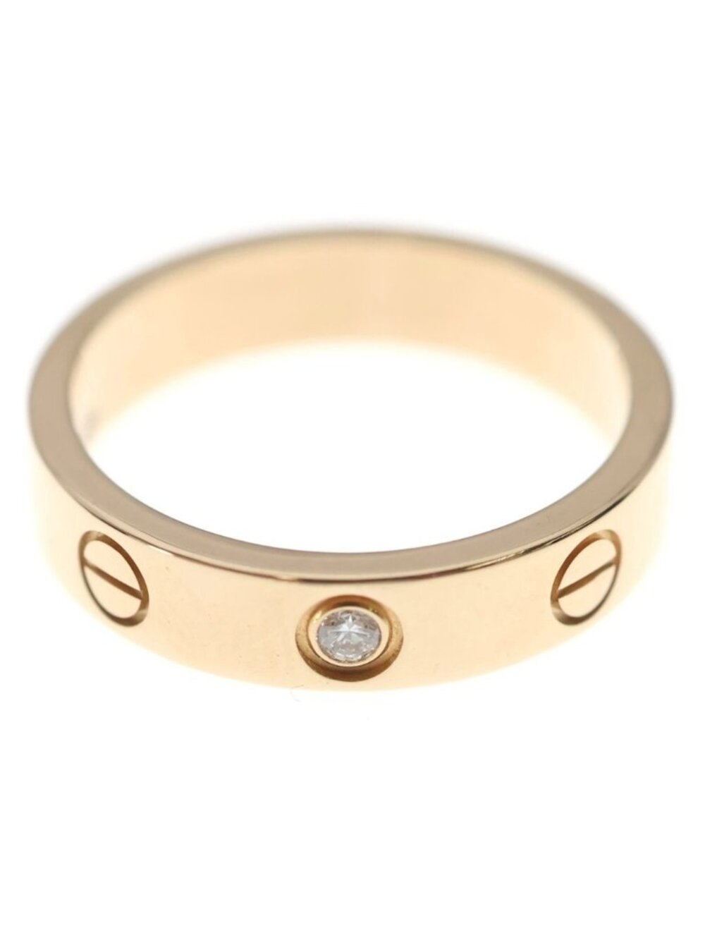 Cartier Mini Love Diamond Ring 18k Pink Gold